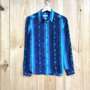 Equipment Silk Blouse Long Sleeve Sz XS